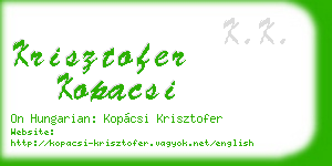 krisztofer kopacsi business card