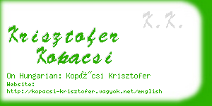 krisztofer kopacsi business card